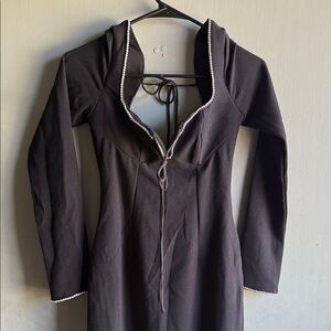 House of CB Black Maxi Dress “Rosa” with Crystal Embellishments